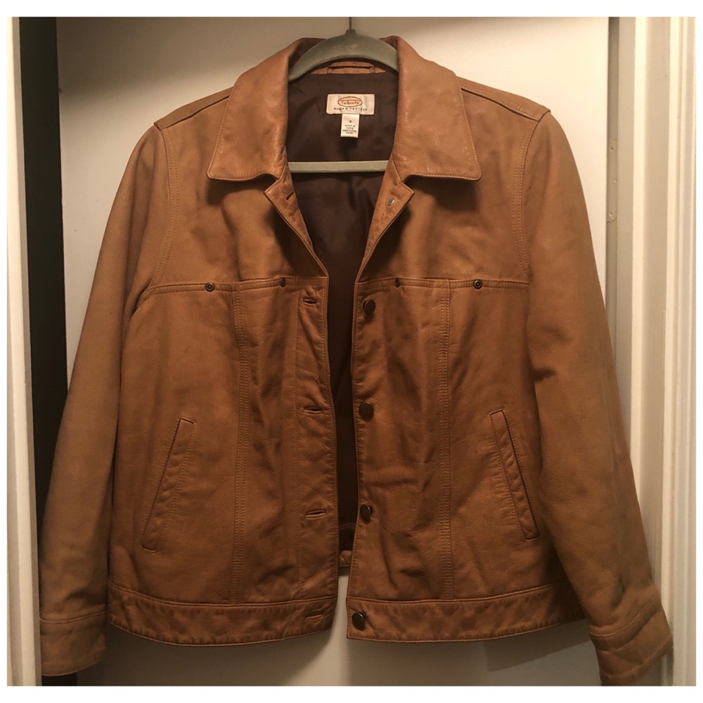 Tan 100% Leather Jacket